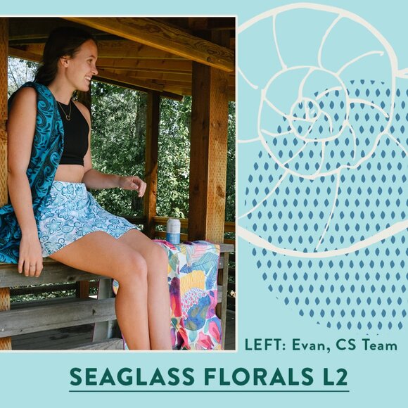 RipSkirt Hawaii Skirt SMALL 4 - 6 aqua teal Seaglass Florals Length 1 NWT - Picture 7 of 11